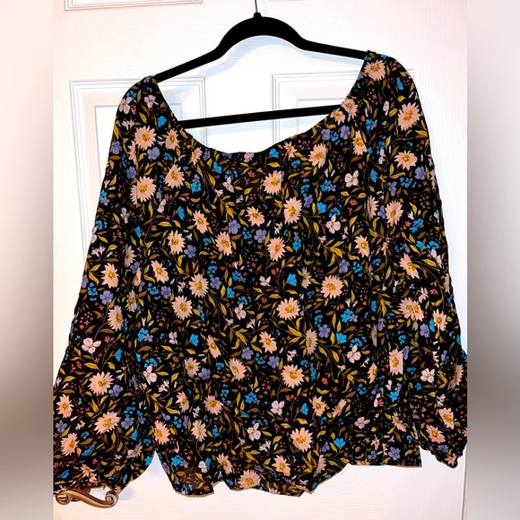 A.N.A Floral Patterned Scoop Neck 100% Cotton Top Plus Size 2x - Picture 3 of 3